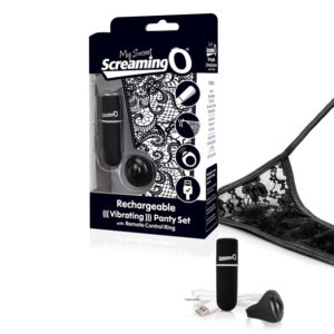 THE SCREAMING O – CHARGED REMOTE CONTROL PANTY VIBE BLACK